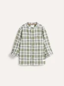 Kids Green/White Checked Shirt