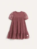 Kids' Red Embroidered Dress