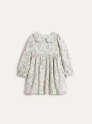 Kids' Green/White Rose Dress